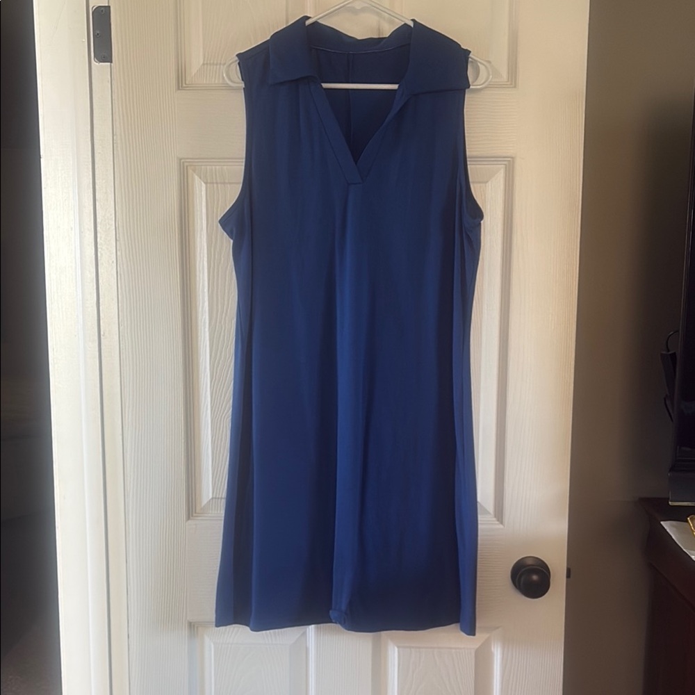 Sleeveless Royal Blue Shift Dress